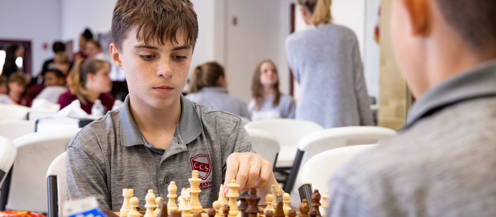 Boys playing Chess